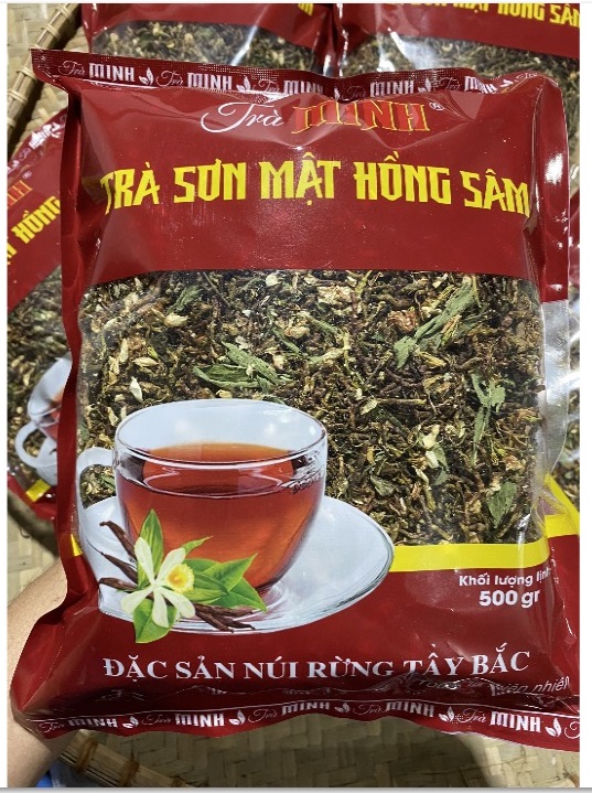 Trà sơn mật hồng sâm 500gr